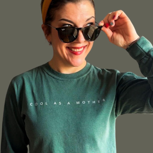 Cool As A Mother Long Sleeve T-Shirt | Soft Casual Mom Life Tee | Funny Unisex Graphic Tee | Everyday Mom Shirt | Trendy Mother's Day Gift