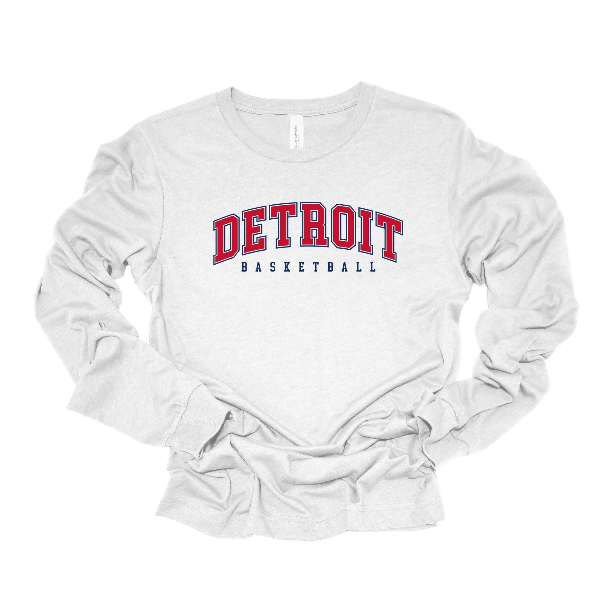 Detroit Basketball Long Sleeve | Unisex Game Day Shirt | Soft Athletic Fit | Basketball Fan Long Sleeve Tee | Detroit Sports Apparel