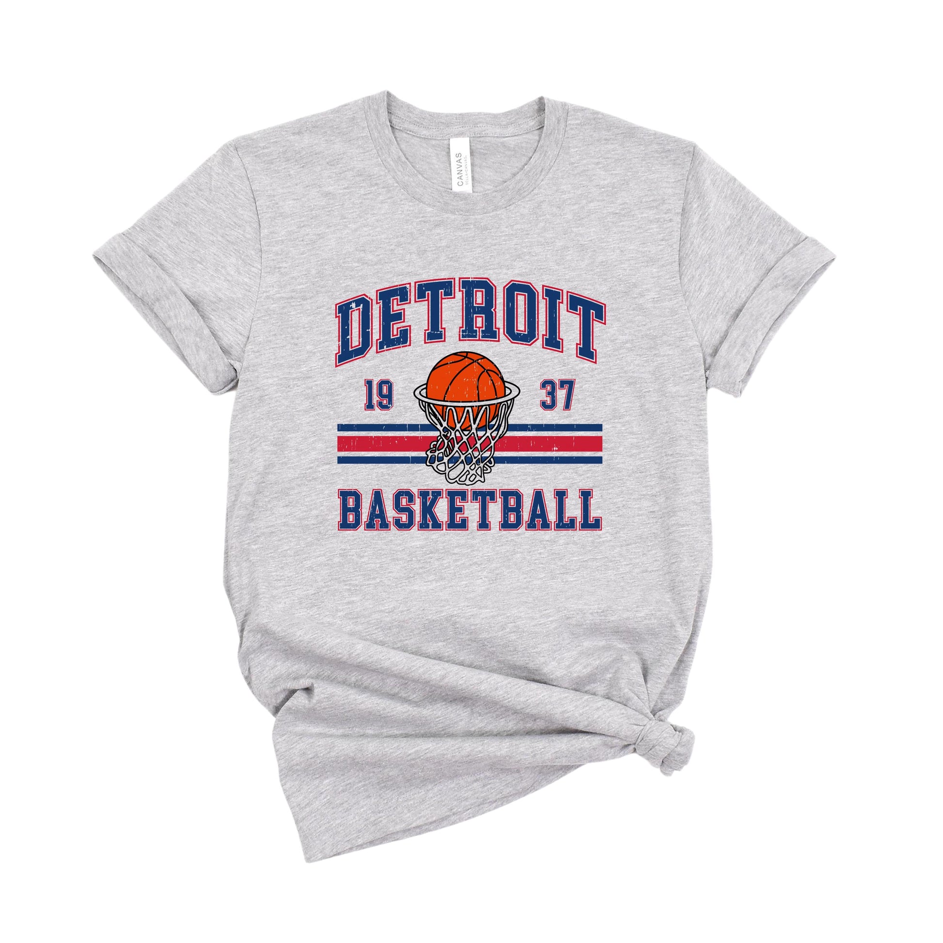 Vintage Detroit Basketball T-Shirt | Retro Game Day Tee | Soft Unisex Short Sleeve Shirt | Old School Fan Apparel | Detroit Sportswear