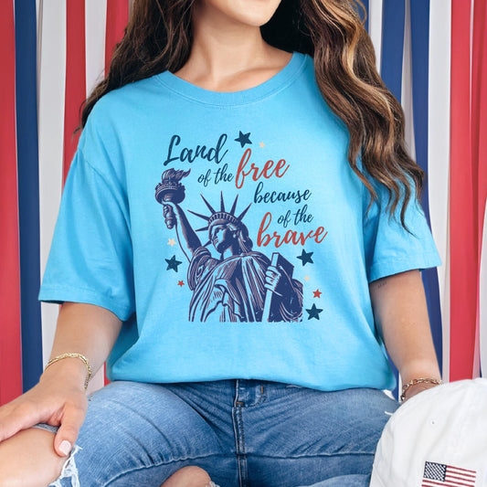 Land of the Free Because of the Brave T-Shirt
