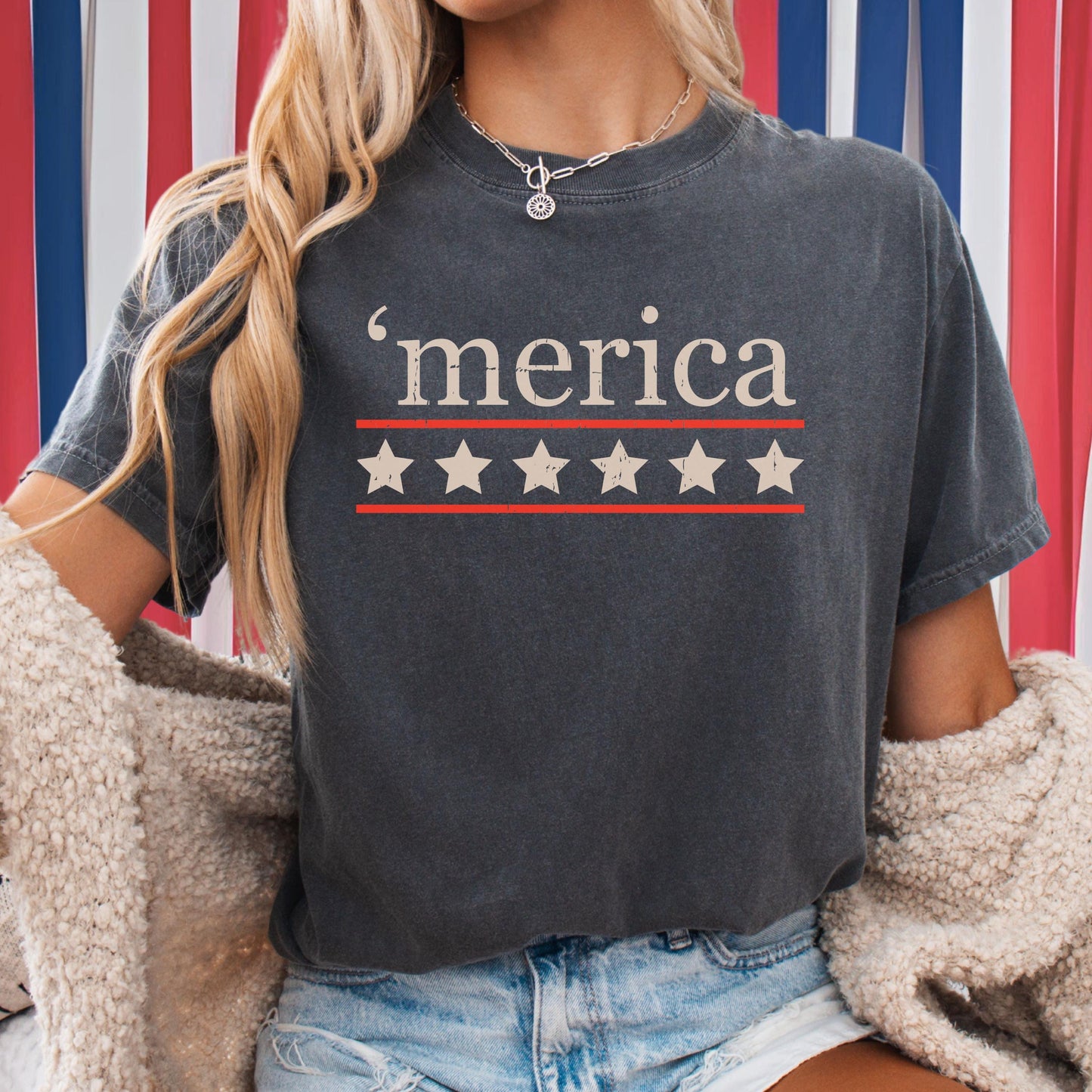 Merica Vintage Distressed T-Shirt