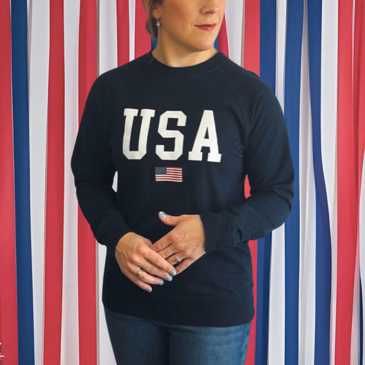 USA Flag Lightweight Pullover Sweater