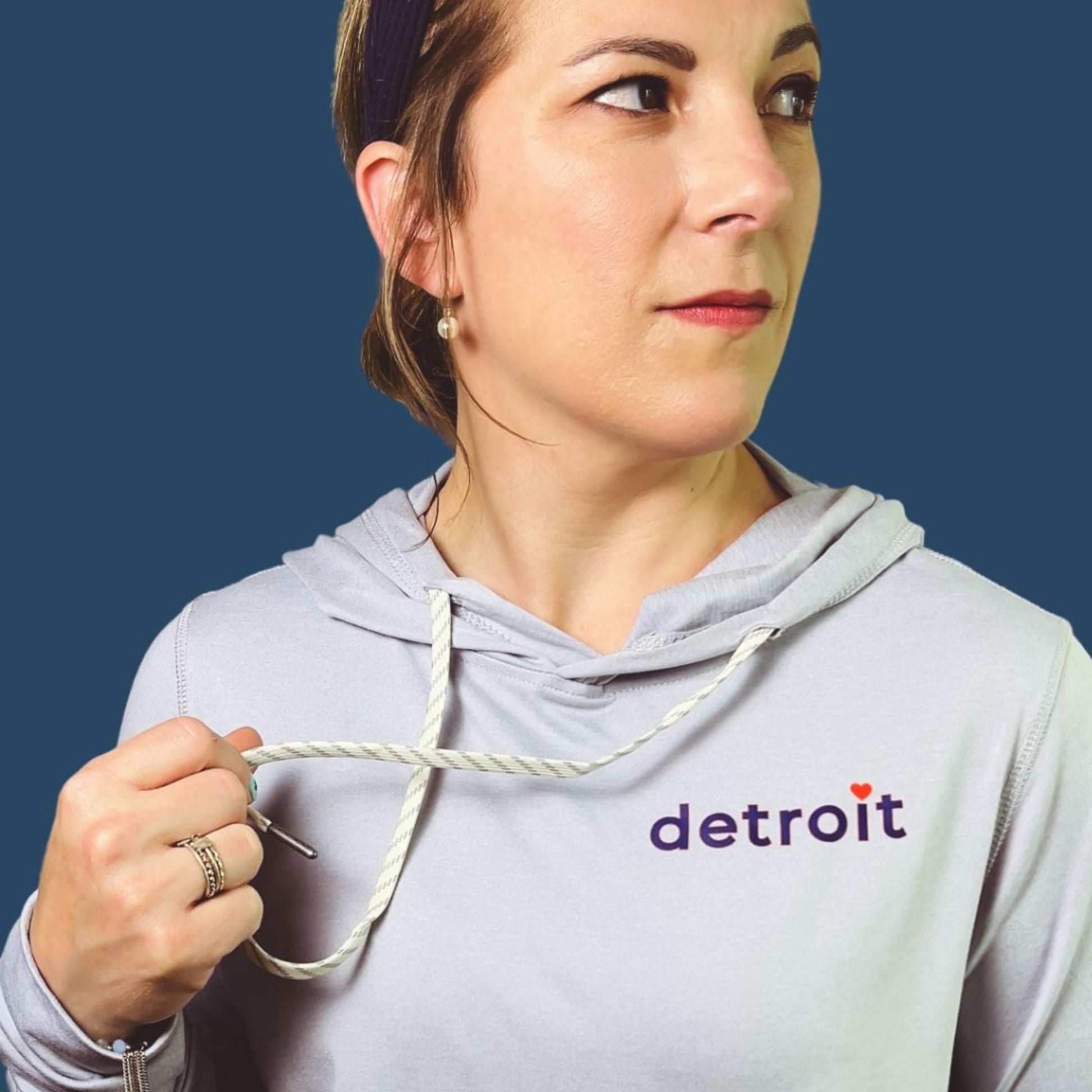 Detroit Sweatshirt Jogger Set | Heather Grey Matching Set Women’s | Tigers-Inspired Hoodie & Pants | Soft Athleisure Loungewear S–2X