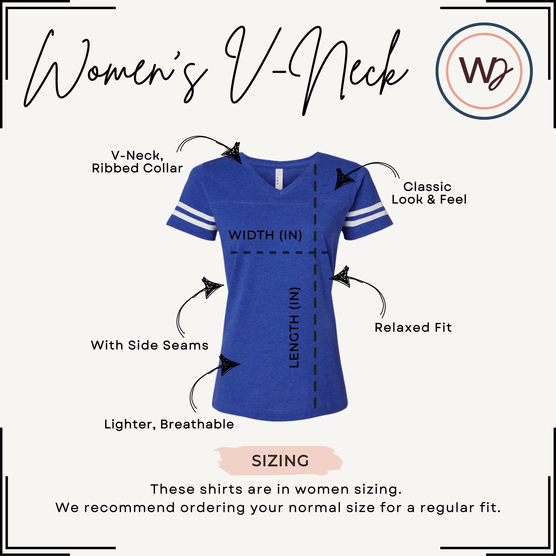 Detroit Women’s Football V-Neck Tee