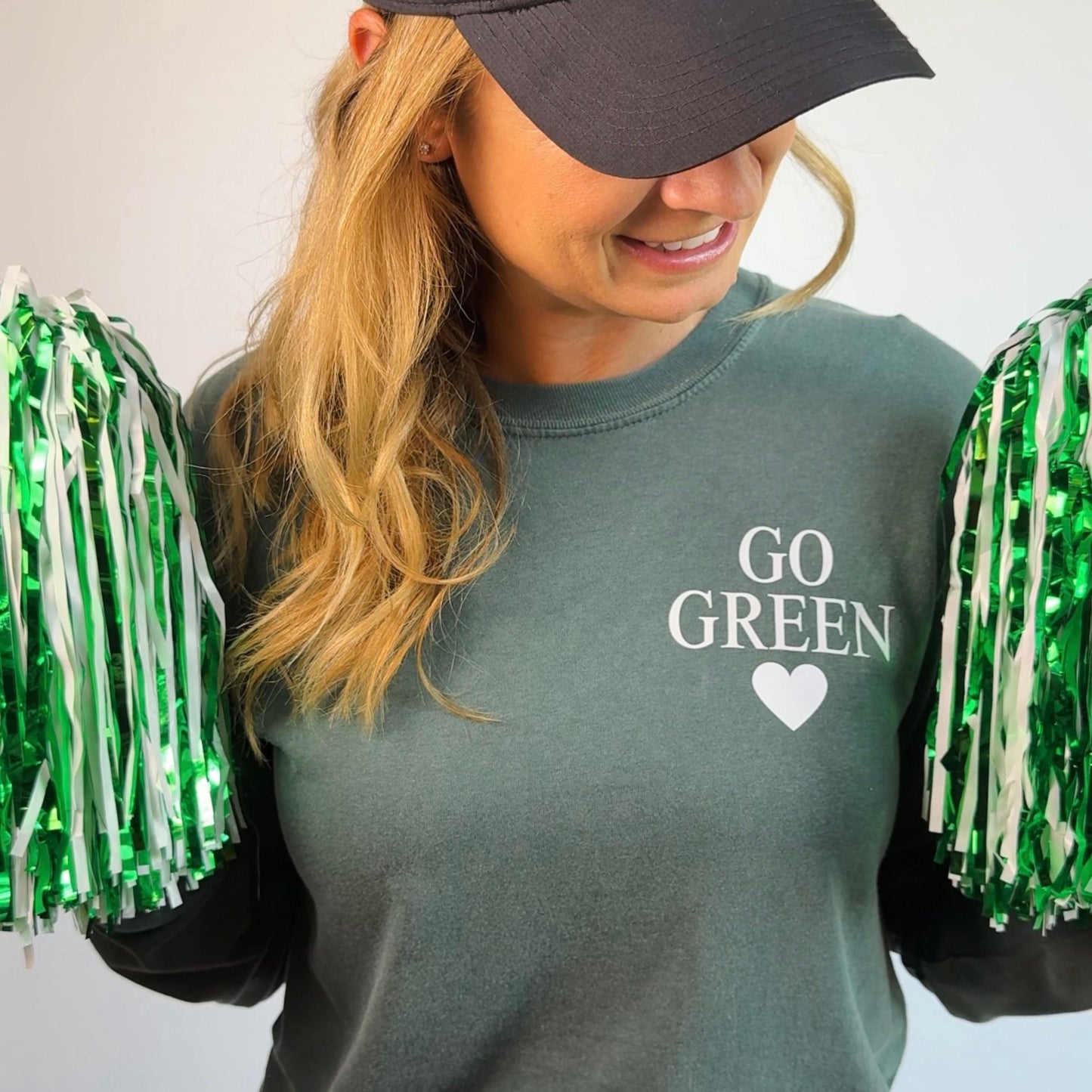 Go Green Long Sleeve Football Shirt | Michigan College Game Day Gear | College Football Game Day Top | East Lansing Fan Spirit Outfit