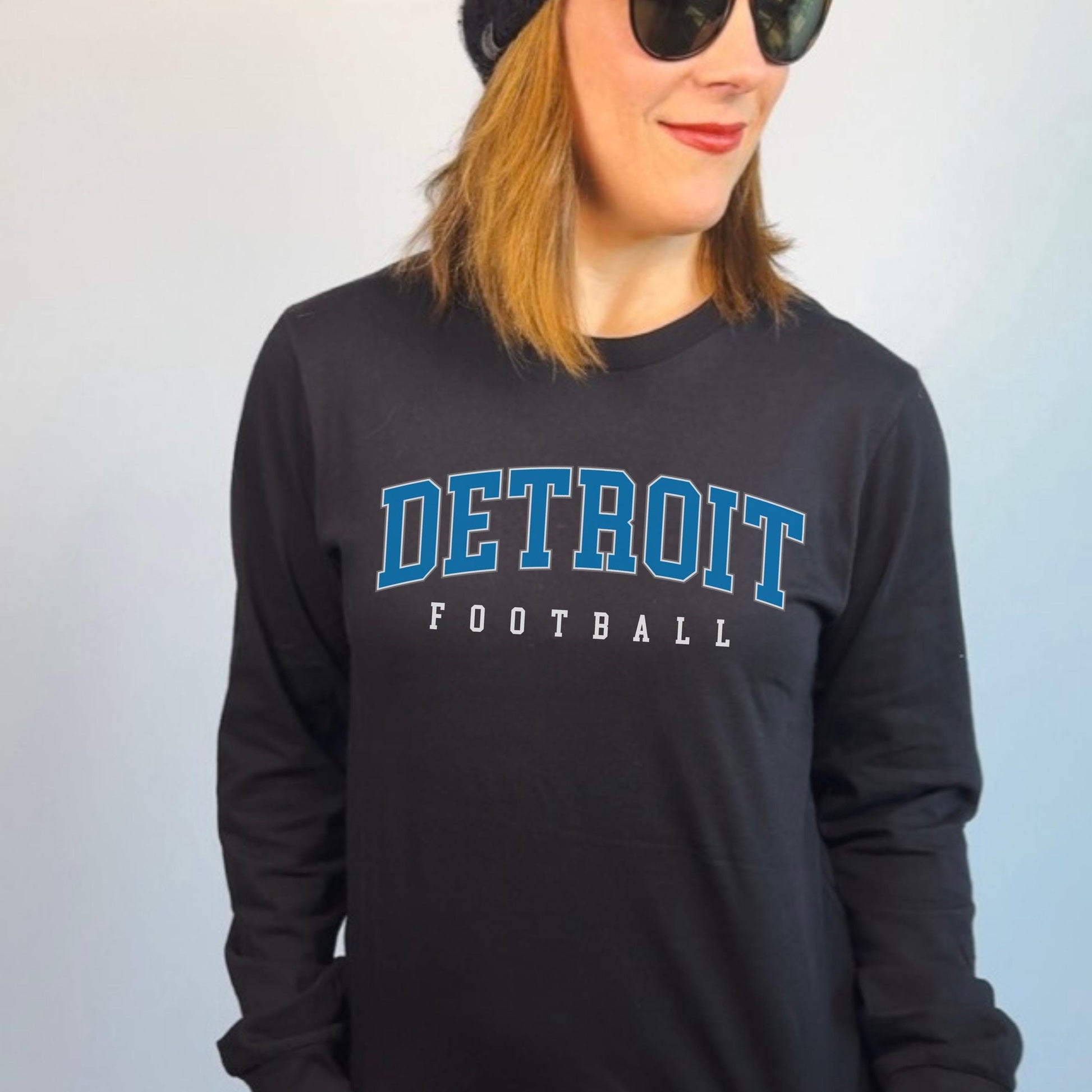Detroit Football Long Sleeve Shirt | Lions Game Day Tee | Women’s Football Top