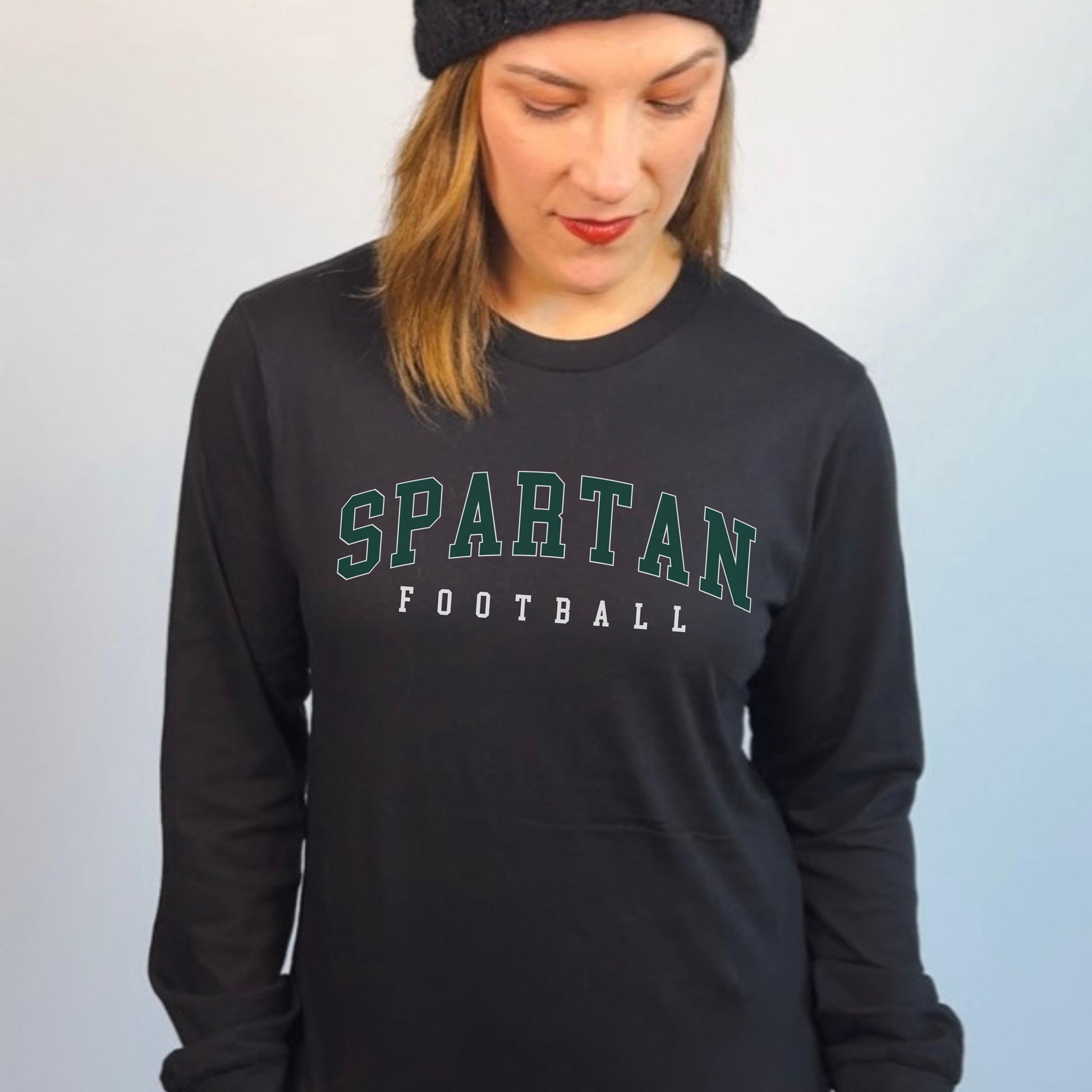 Spartan Football Long Sleeve Shirt | Go Green Game Day Tee | Michigan State Fan Tee