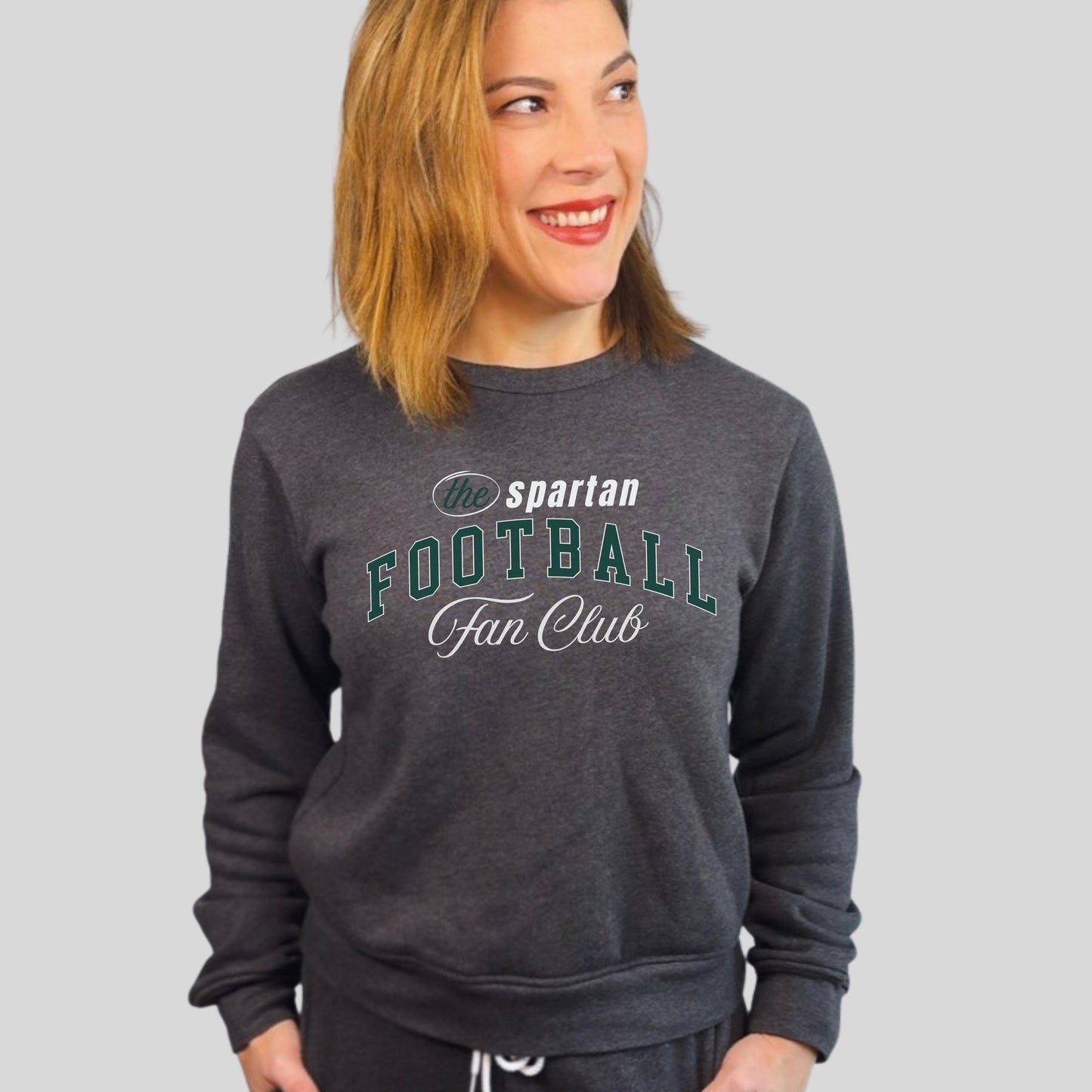Spartan Football Fan Club Loungewear Set | Sweatshirt + Joggers | Go Green Game Day Outfit