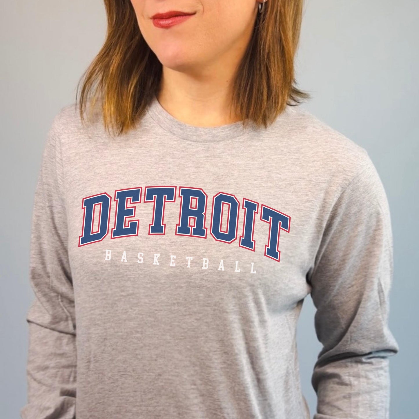 Detroit Basketball Long Sleeve Shirt