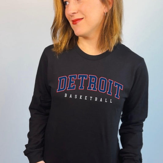 Detroit Basketball Long Sleeve Shirt