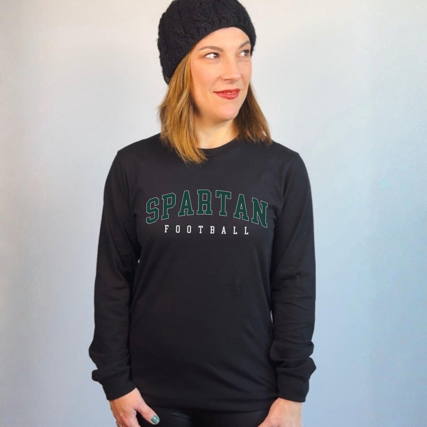 Spartan Football Long Sleeve Shirt | Go Green Game Day Tee | Michigan State Fan Tee