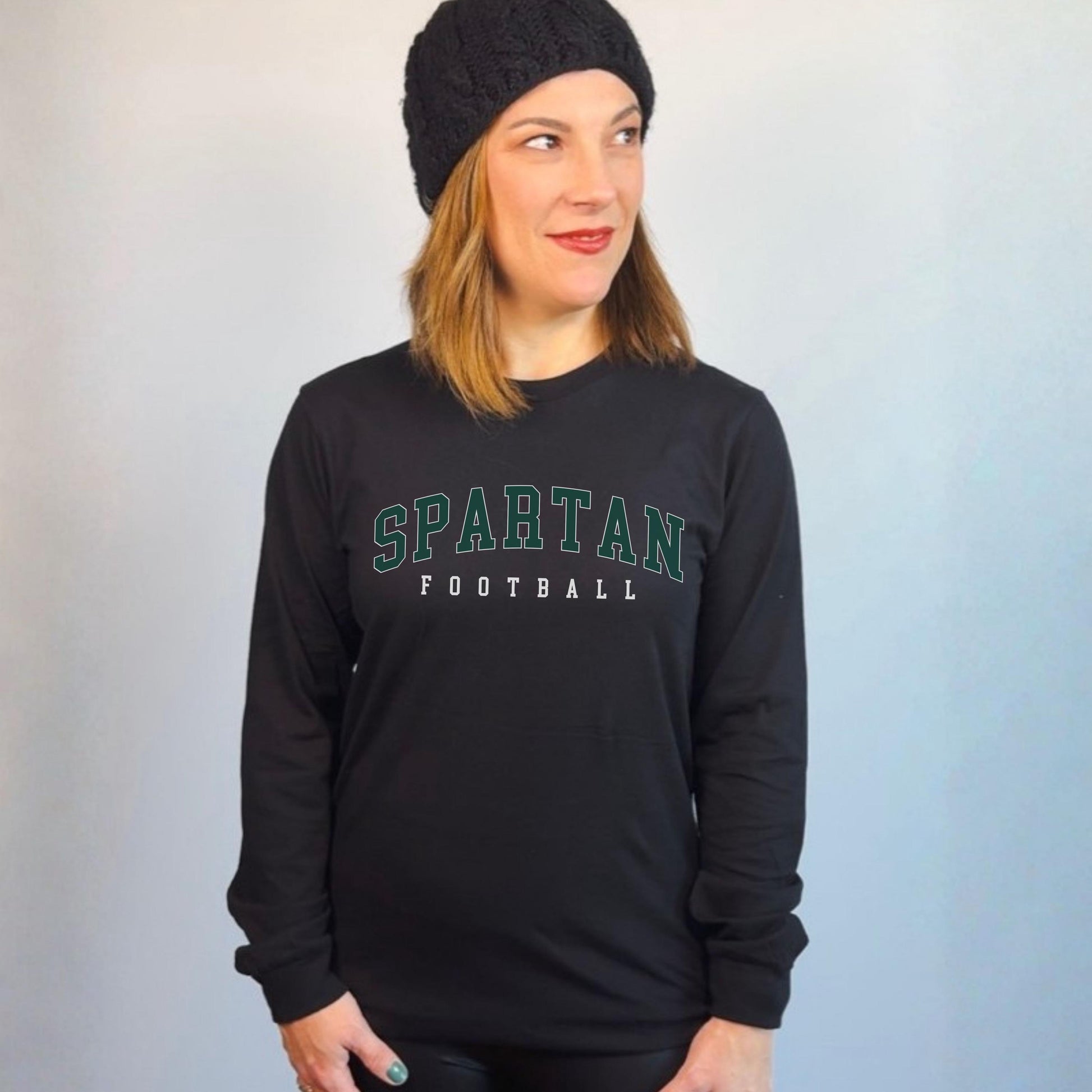 Spartan Football Long Sleeve Shirt | Go Green Game Day Tee | Michigan State Fan Tee