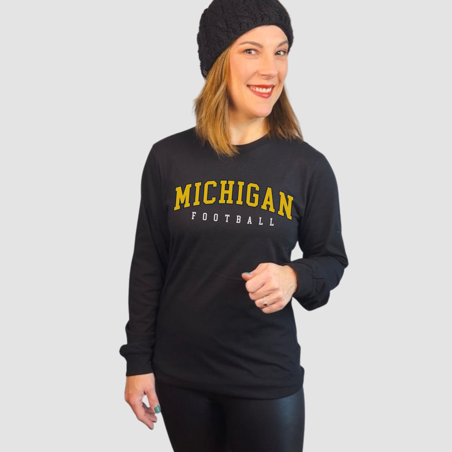 Michigan Football Long Sleeve Shirt | Wolverines Game Day Tee | Women’s Football Top