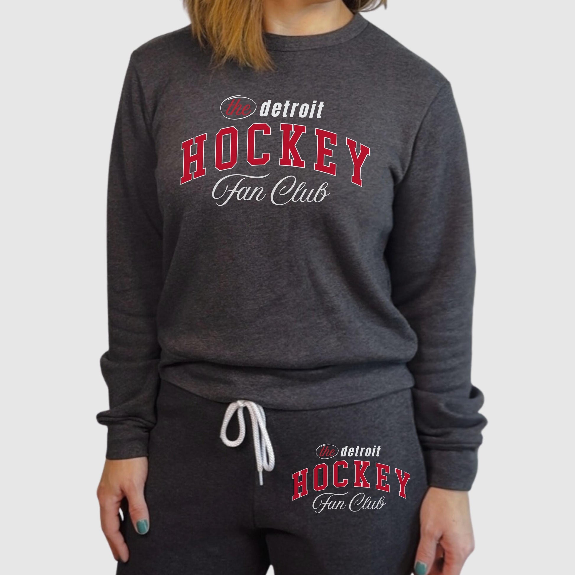 Detroit Hockey Fan Club Sweatshirt | Red Wings Game Day Crewneck | Cozy Fan Gear