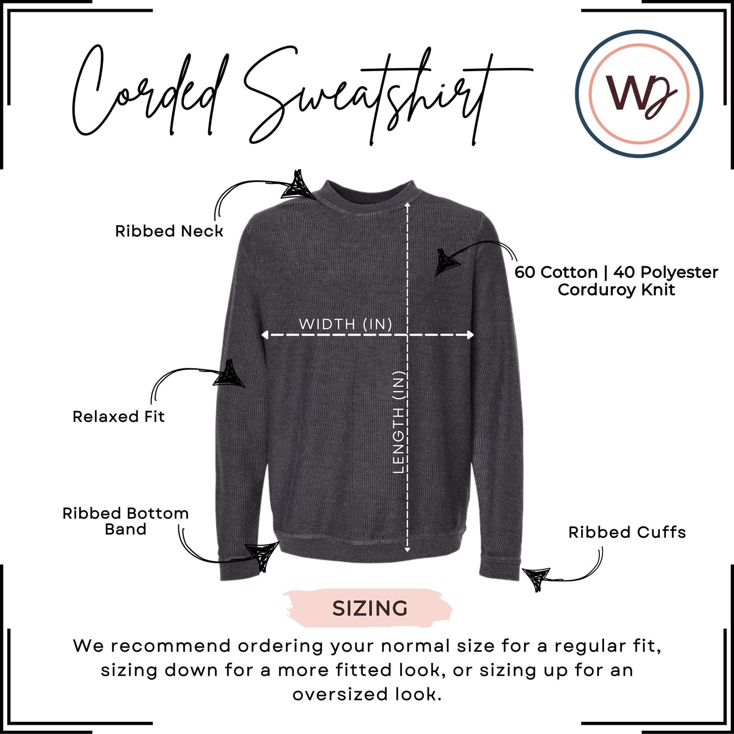 Detroit Corduroy Long Sleeve Shirt | Tone on Tone Black Top | Minimal Detroit Style Streetwear