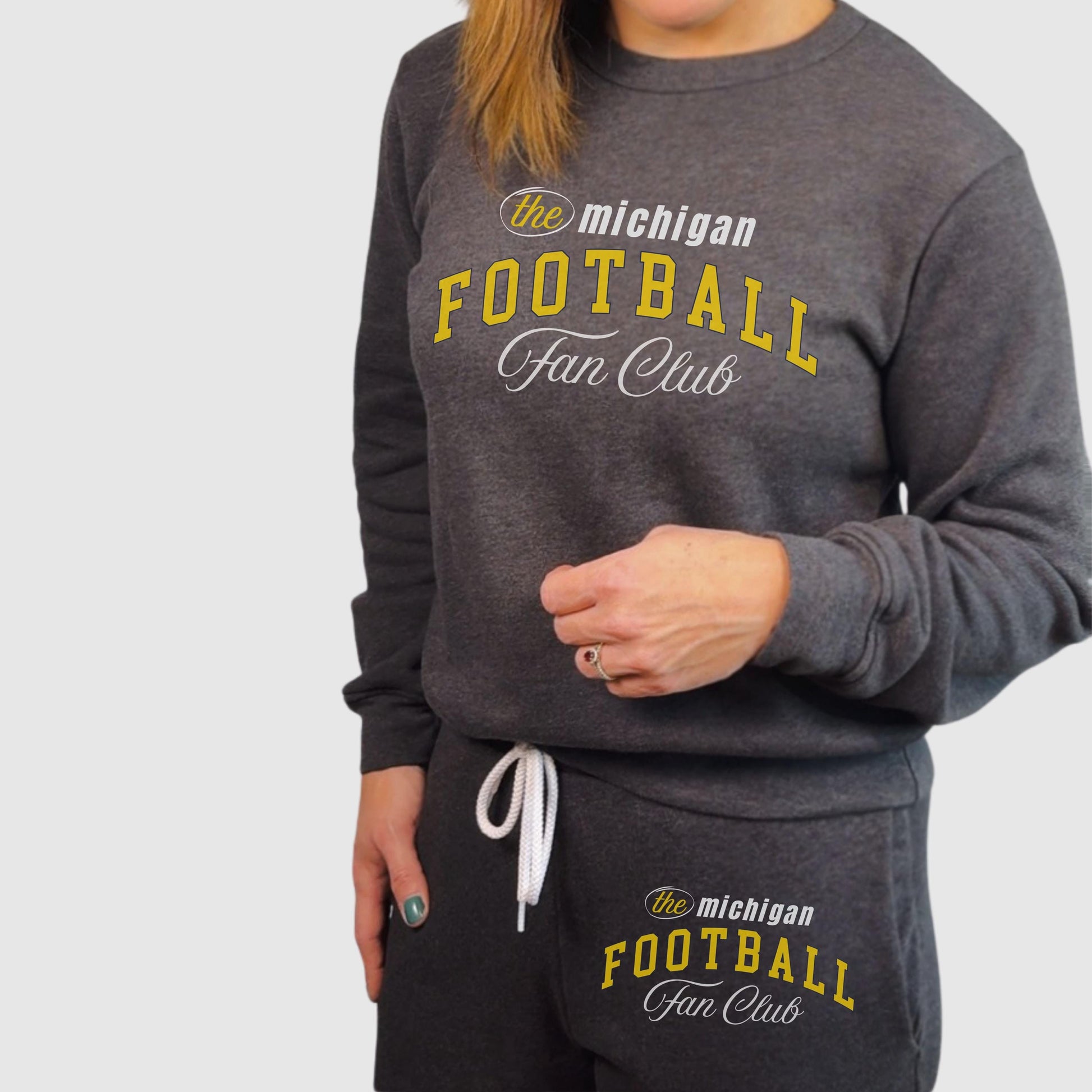 Michigan Football Fan Club Loungewear Set | Sweatshirt + Joggers | Go Blue Game Day Outfit