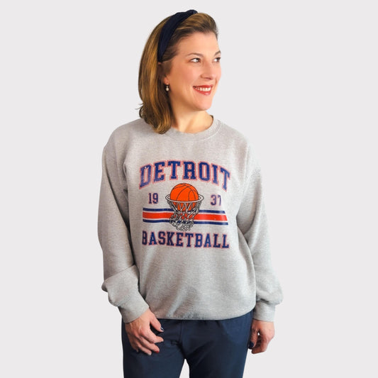 Vintage Detroit Basketball Sweatshirt