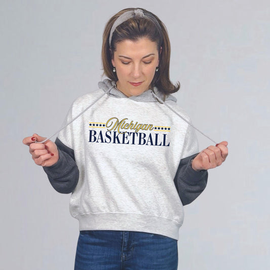 Michigan Basketball Cropped Hoodie for Women | March Madness College Shirt | Game Day Sweatshirt