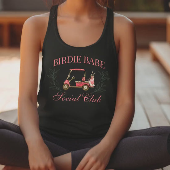 Women's Birdie Babe Social Club Tank Top | Women's Golf Shirt | Trendy Golf Shirt | Girls Golf Trip | Women's Golf League | Social Club Tank